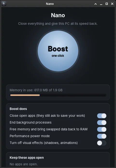 Nano boost